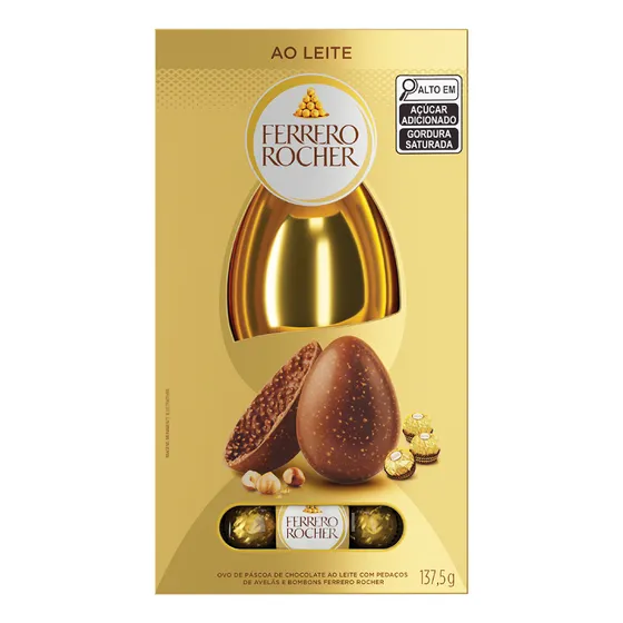 Ovo De Pascoa Ferrero Rocher Chocolate 137,5g Original Caixa